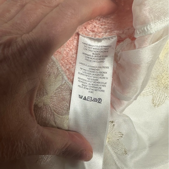 NWT Anthropologie Pink Layered Sweater Vest Blouse xxs - Picture 13 of 14